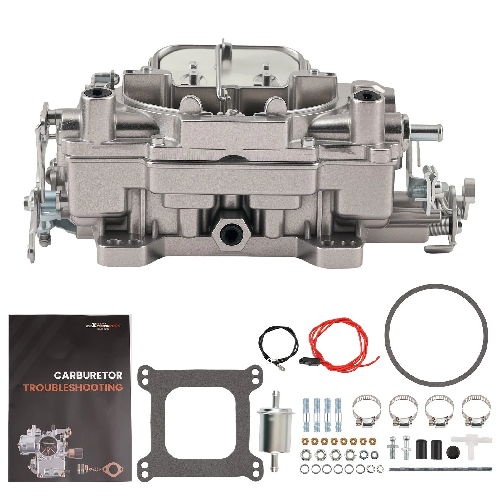 4 Barrel Carburetor Mechanical Choke for 1405 600 CFM 305 318 351Cu V8 Engine