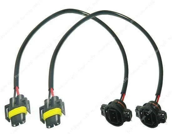 2x 5202 H16 to H11 H8 Conversion Extend Pigtail Harness for Plug & Play (2010-2025)