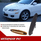 Smoked Lens Amber LED Front Fender Side Marker Signal Lights for Mazda 6