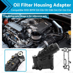 Oil Filter Housing Adapter for BMW E81 E82 E87 E88 E90 E91 E92 E93 E60 (2007–2013)