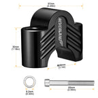 1 1/8" Handlebar Riser Clamp Kit for Fat Bar (30MM Height)