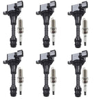 6X Ignition Coil + Iridium Spark Plug 22248-8J115 for Nissan Murano (2003–2008)