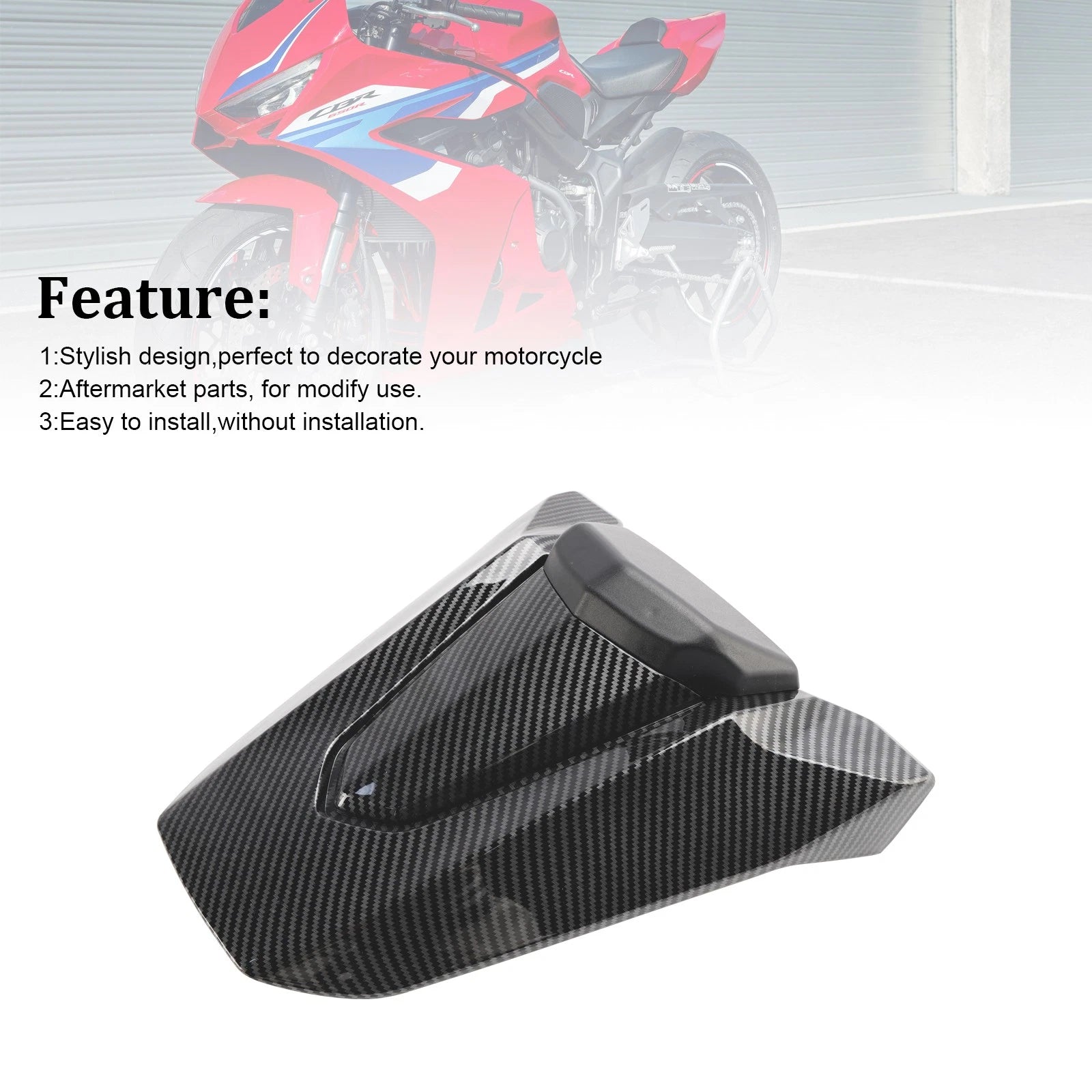 Rear Tail Seat Fairing Cover for Honda CBR650R CB650R (2024–2025) Carbon
