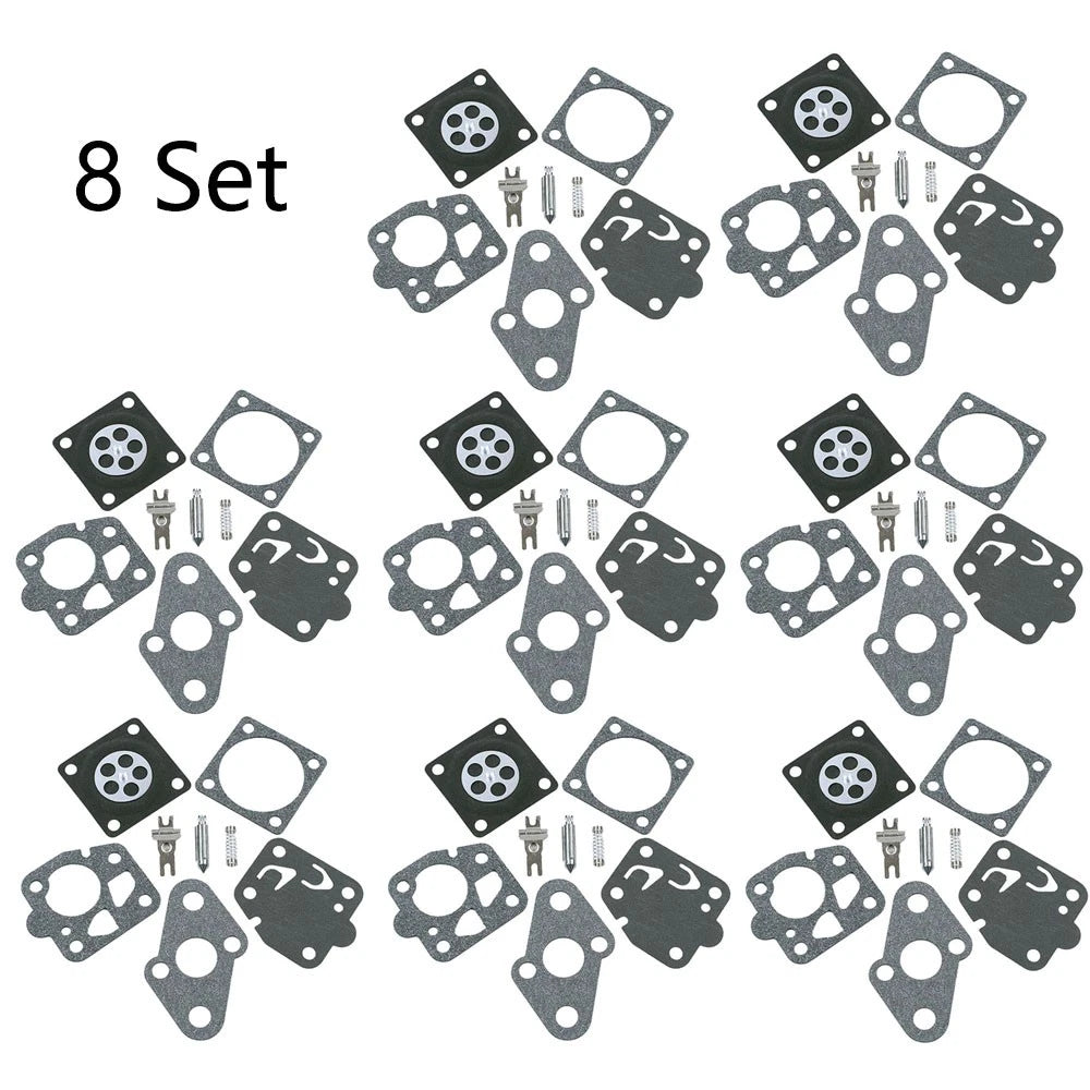 Set of 8 Carburetor Kits for Kawasaki TD24 TD25 TD33 TG20 TG24 TG25 TG33