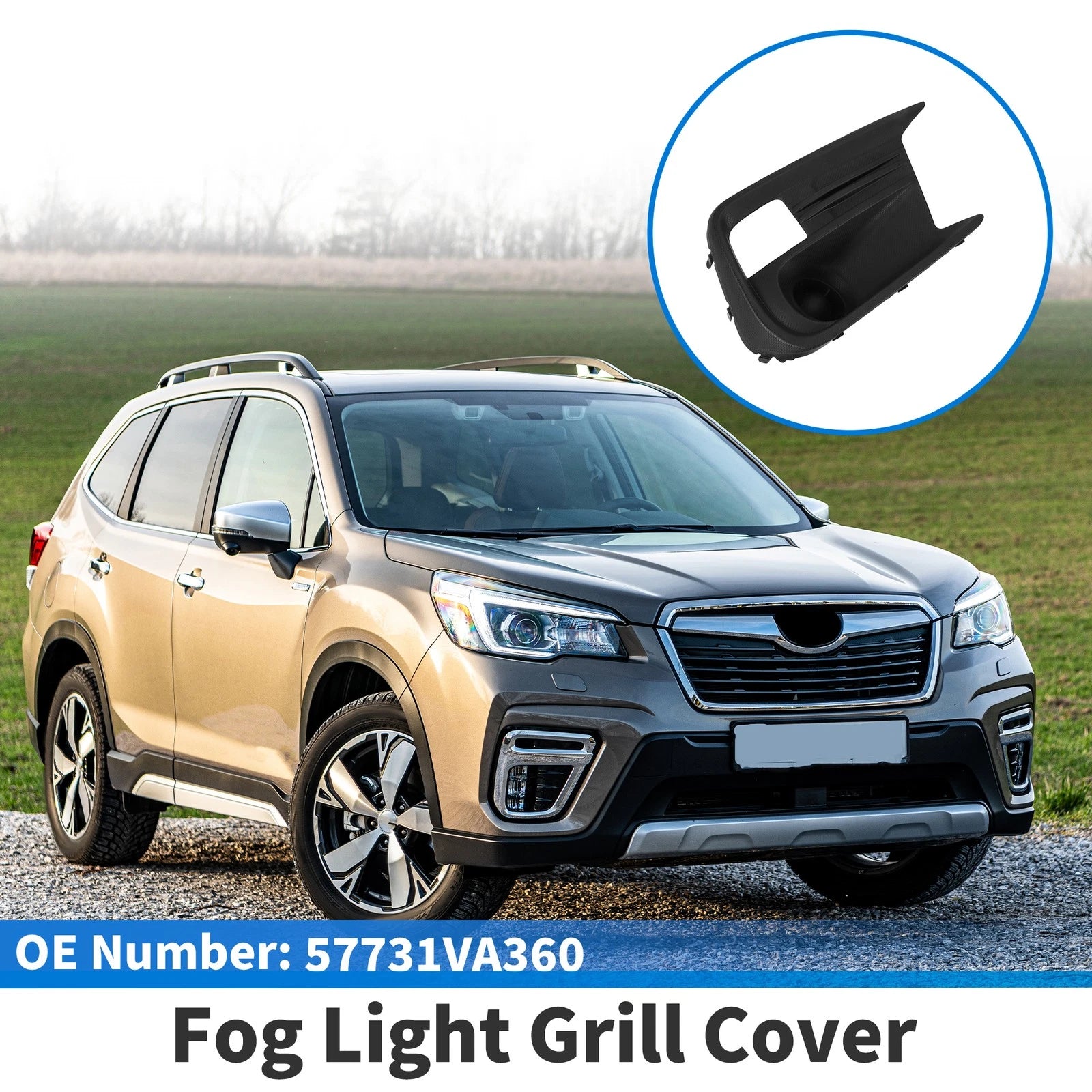 Front Right Fog Light Grill for Subaru WRX (2018–2021) No. 57731VA360 ABS