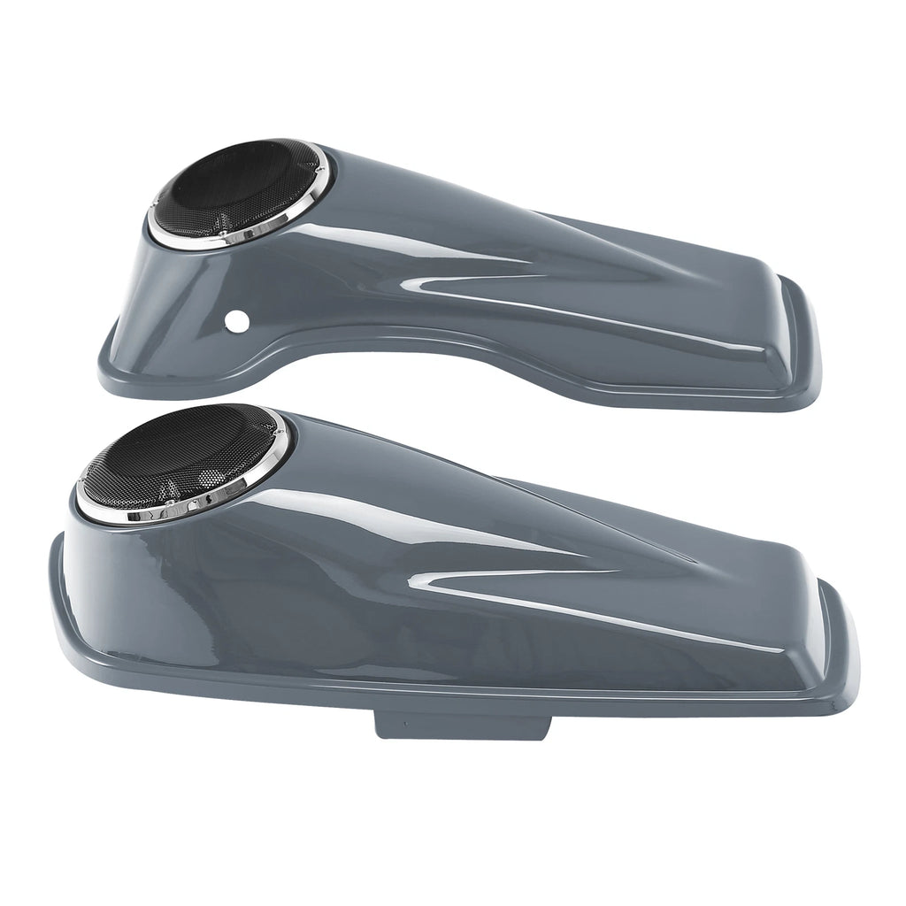 6.5" Speaker Hard Saddlebags Lids for Harley Road Glide (2014–2024) Gunship Gray
