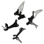 Driver & Passenger Footrests Footpegs Bracket for Kawasaki Ninja 400 (2018-2024)