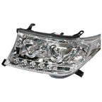 2 Headlights for Toyota Landcruiser 200 Series 07-15 Angel Eye Projector LED