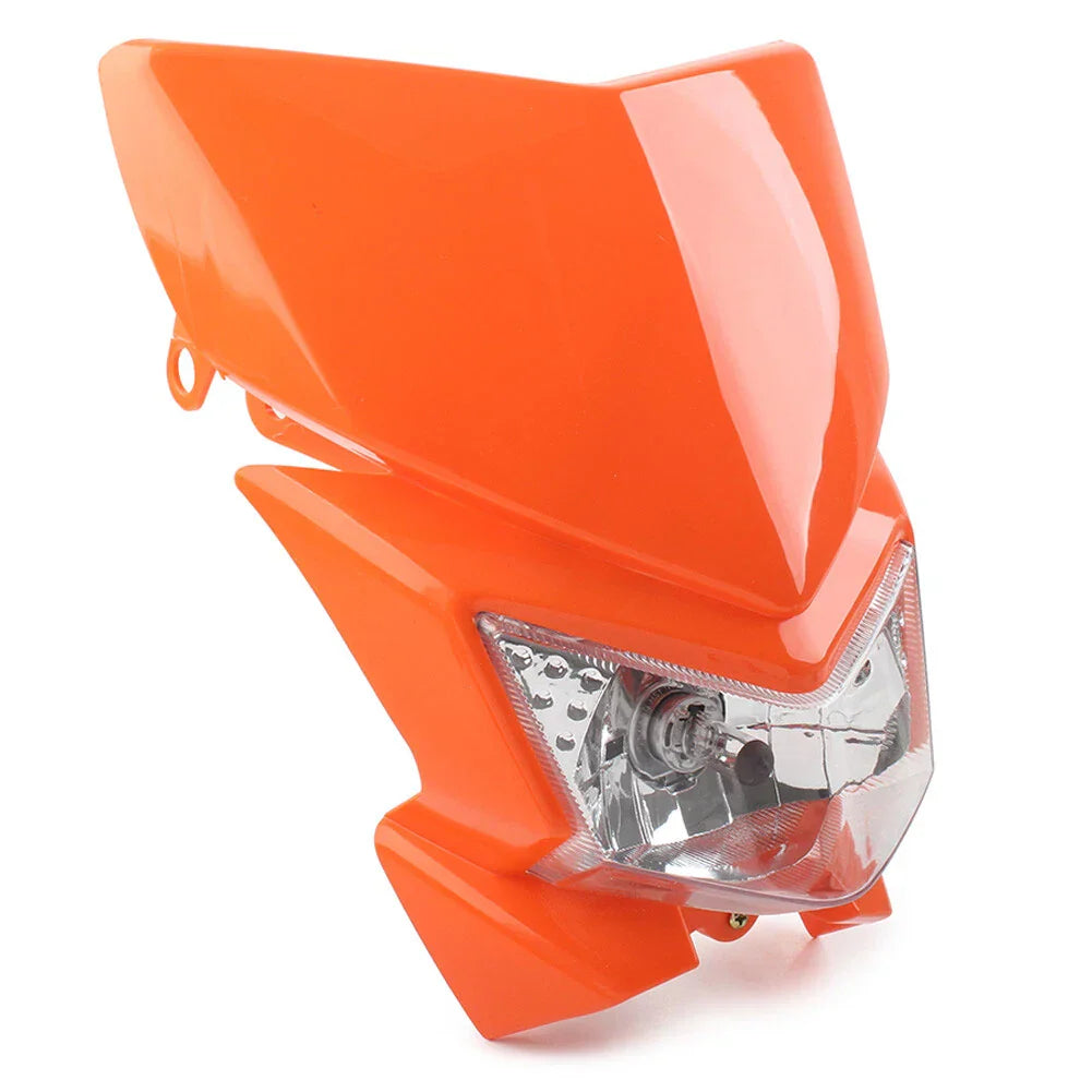 35W Front Headlight Lamp for Motorcycle Dirt Bike 250cc Orange
