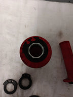 Micro-X Half-Waffle v2 Lock-On Grips for ODI (Red/Black)