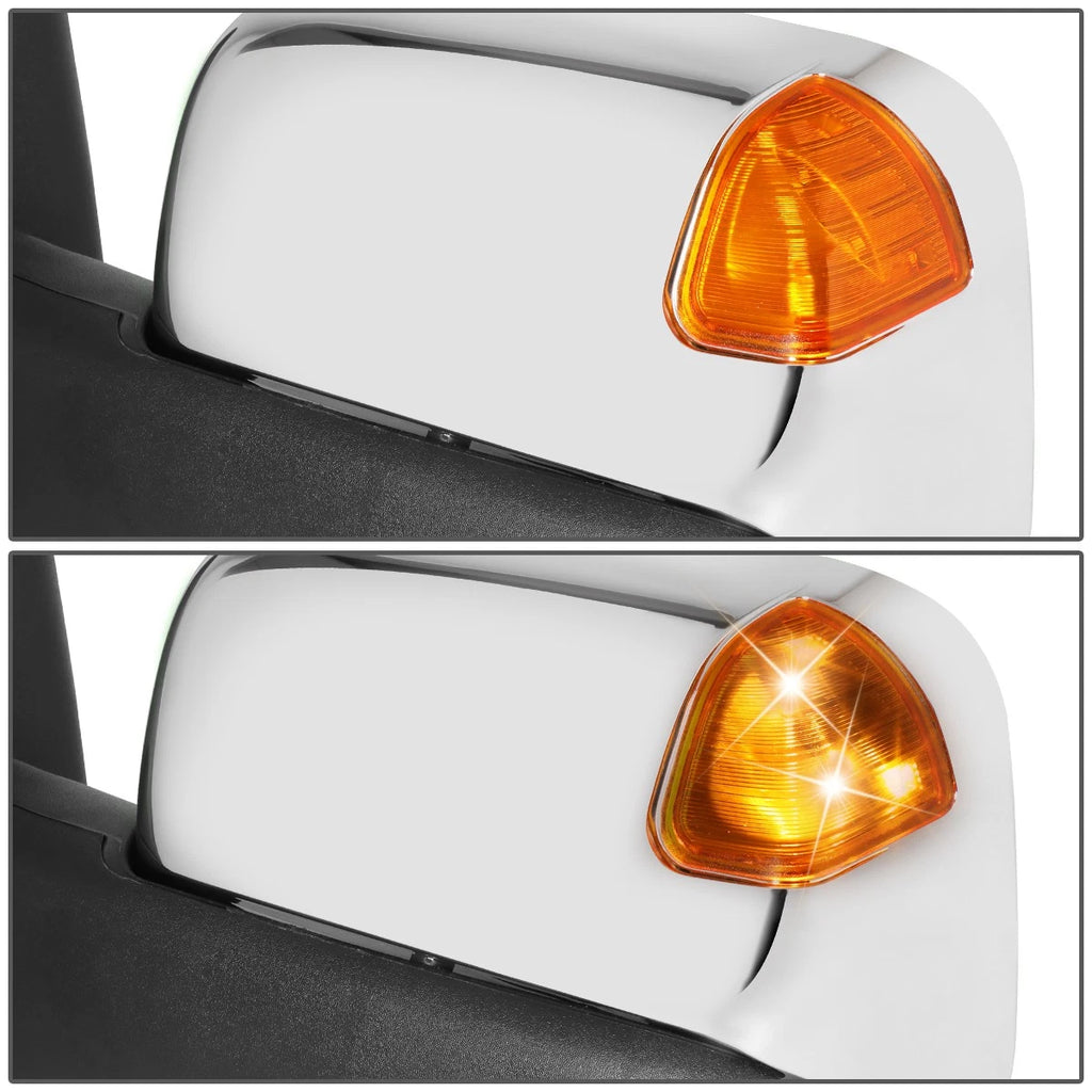 Pair of Chrome Powered Side Towing Mirrors with LED for Dodge RAM (1994–1997)