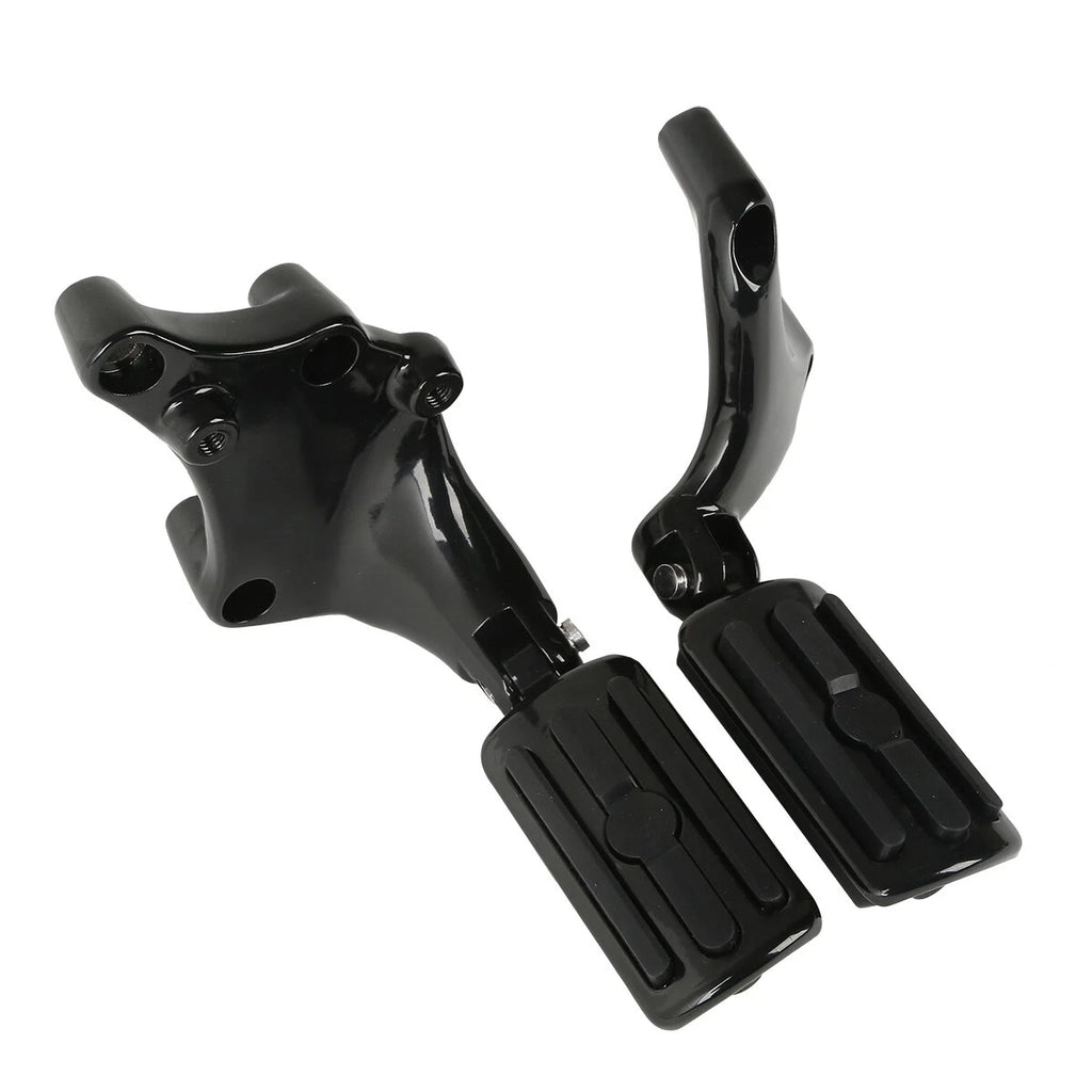 Footpegs with Mount Brackets for Harley Sportster XL 883 1200 (2014–2022) Black