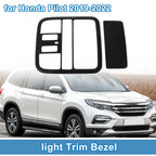 Front Row Headlight Trim Bezel for Honda Pilot (2019–2022) Matte Black