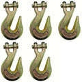 Set of 5 G70 Clevis Grab Hooks 3/8" for Wrecker Tow Chain Flatbed Trailer