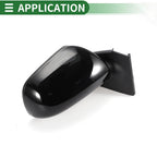 Right Side Door Mirror for Toyota Yaris Hatchback (2012–2019) Manual Folding Gloss Black