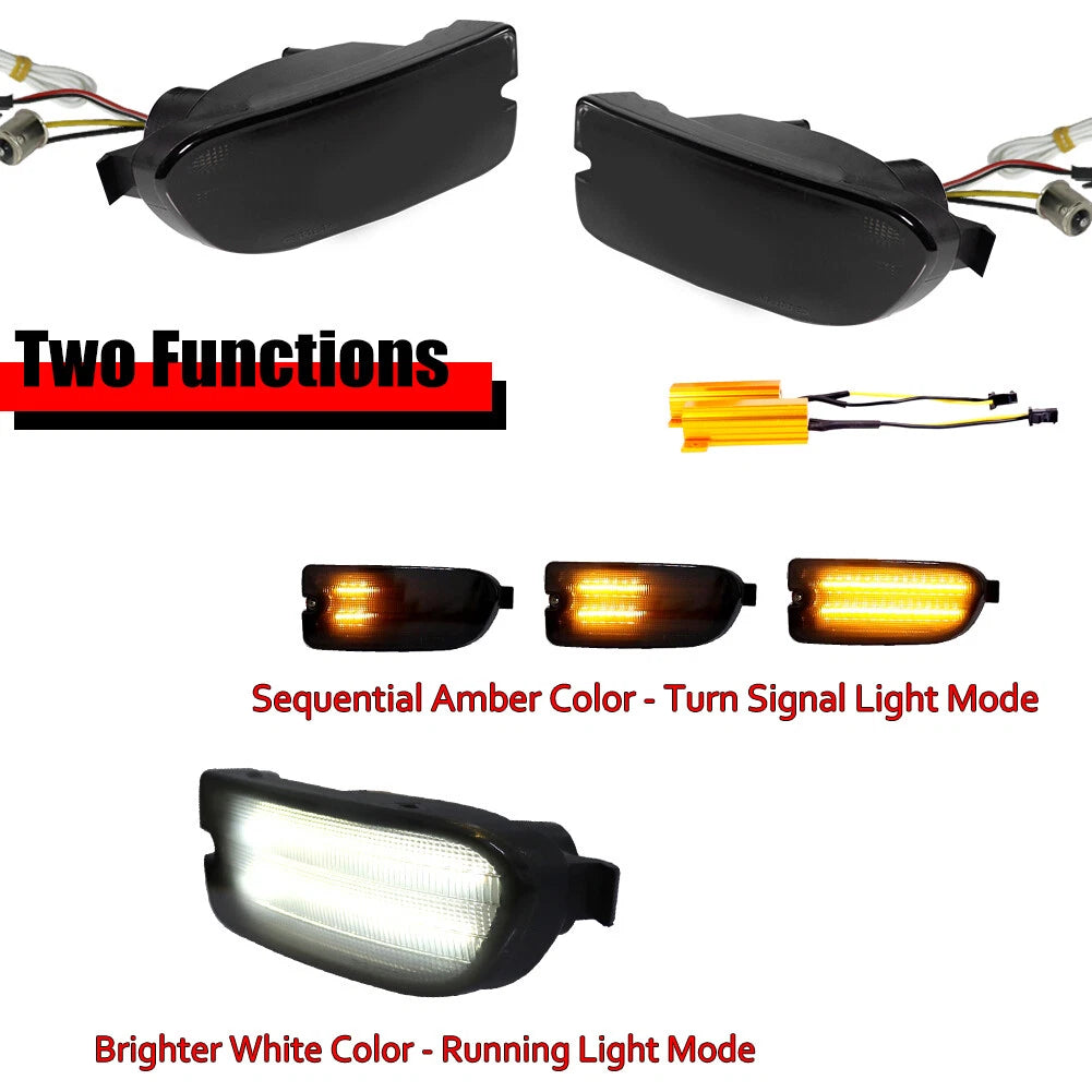 Smoked Front Corner Turn Signal with Amber LED for Subaru Impreza (1999–2001)
