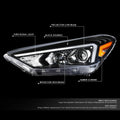 Left Driver Side Projector Headlight Assembly for Tucson (2019–2021)