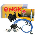 NGK DIS Ignition Coil Wires & 6 GPower Platinum Spark Plugs for Ford Mercury
