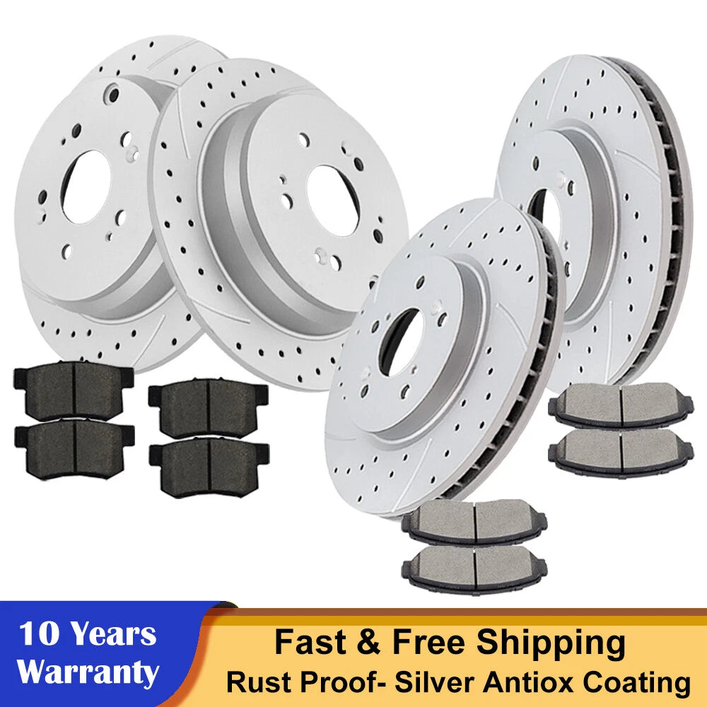 Drilled Brake Rotors & Ceramic Pads for Honda CR-V (2007–2011)