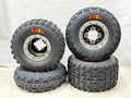 Set of 4 DWT G3 Beadlock Rims with Maxxis Razr Tires for Honda TRX 450R (2004–2009)