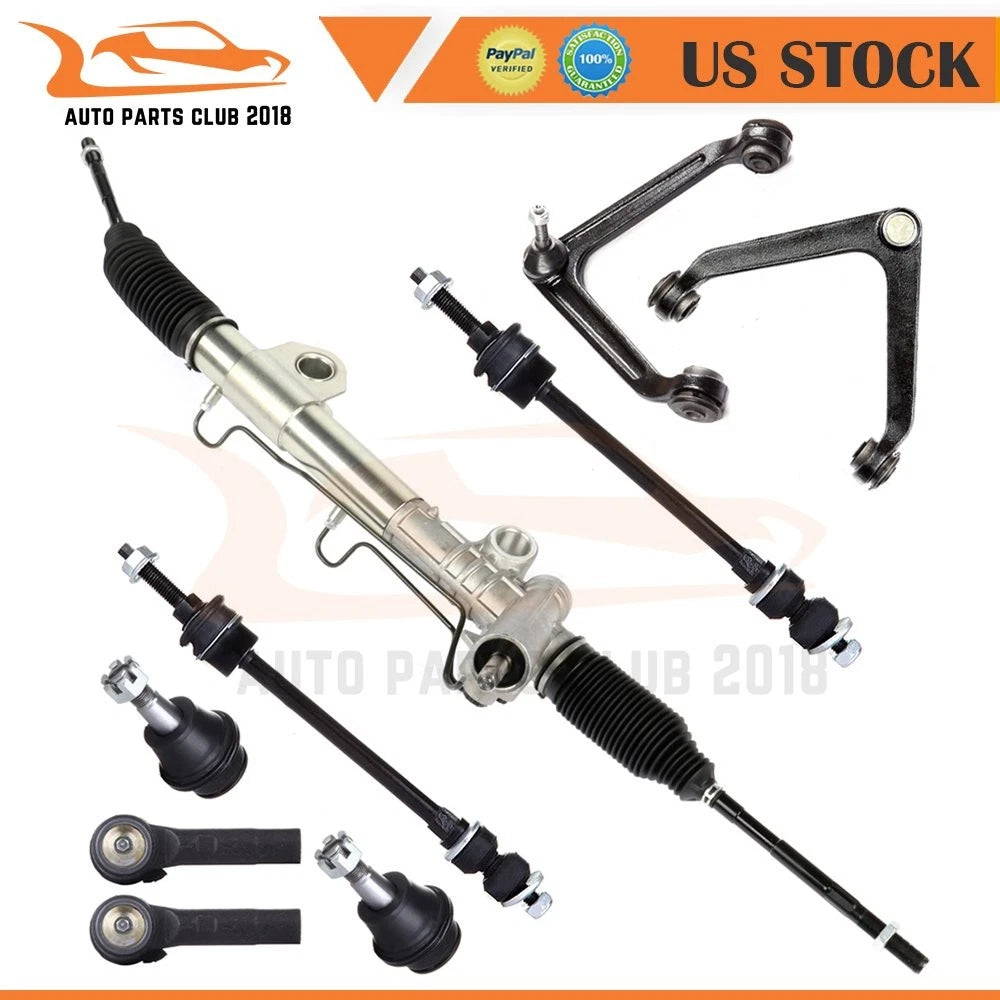 9 Pcs Power Steering Rack and Pinion Suspension Kit for Dodge Ram 1500 (2002–2008)