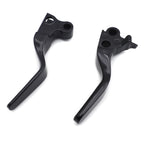 Black Smooth Shorty Wide Brake Levers for Harley XL/Dyna/Softail (1996–2014)