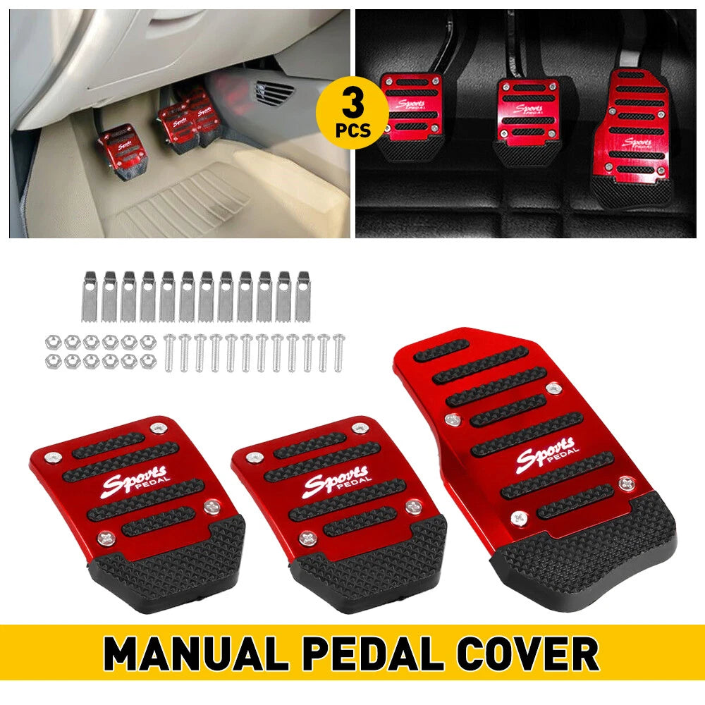 Non-Slip Manual Gas Brake Foot Pedal Pad Cover for Universal Cars