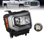 LED DRL Projector Headlight for GMC Sierra 1500 (2016–2018) RH HID/Xenon