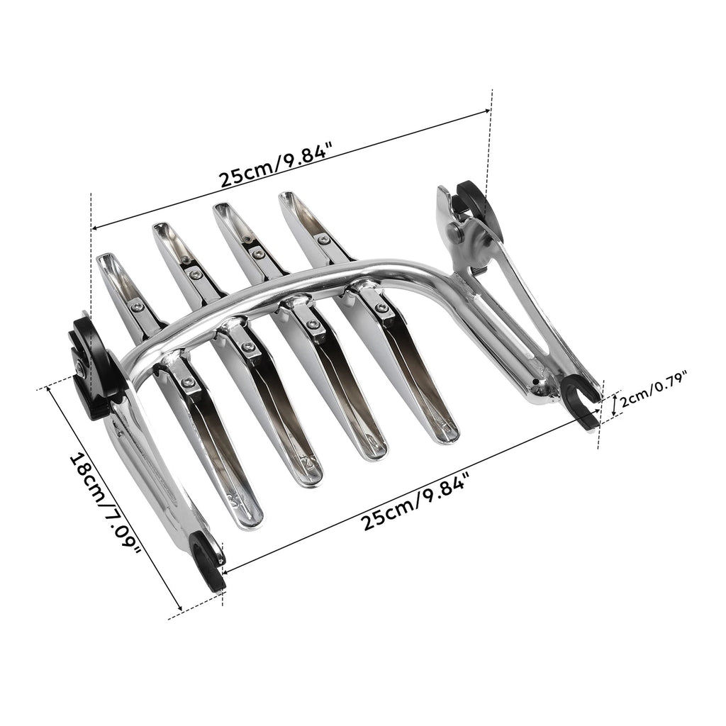 Detachable Stealth Luggage Rack for Harley Touring Road Street Glide (2009–2024)