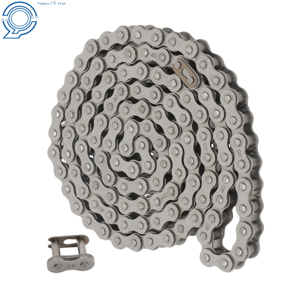 5 FT Roller Chain with 2 Connecting Links for Industrial Use