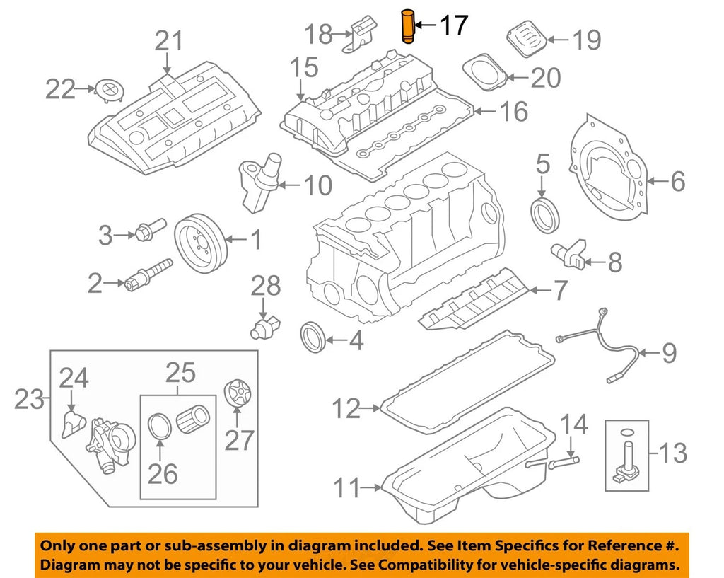 Set of 6 Spark Plug Tubes for BMW E70 (2007–2013)
