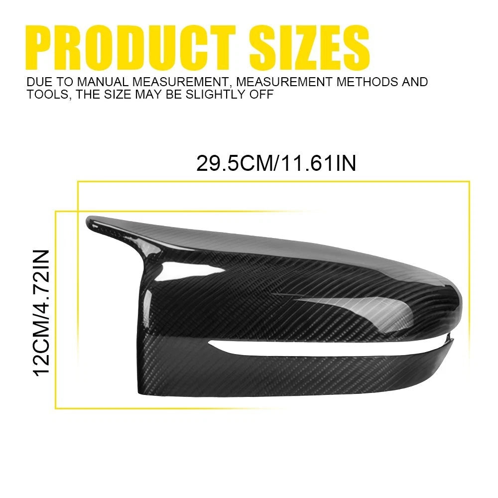 2X Carbon Fiber Side Mirror Cover Caps for BMW G15 G20 G21 G22 G30 (2019–2021)