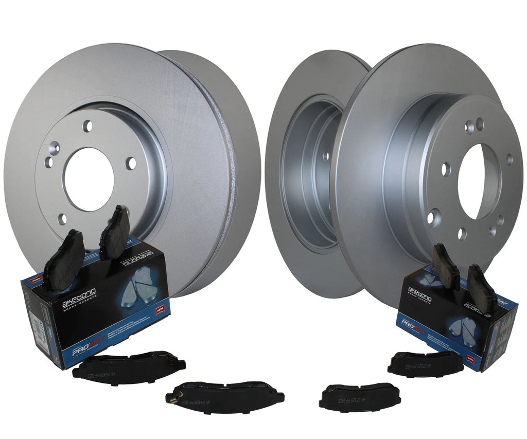 Front Rear Brake Kit Rotors & Akebono ProACT Pads for Kia Optima (2011–2015)