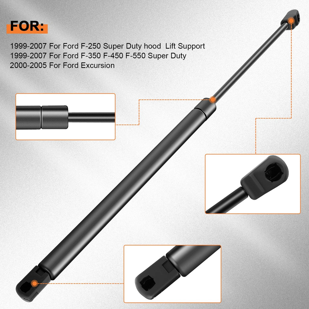 2X Hood Lift Supports for Ford F-250 F-350 F-550 Super Duty
