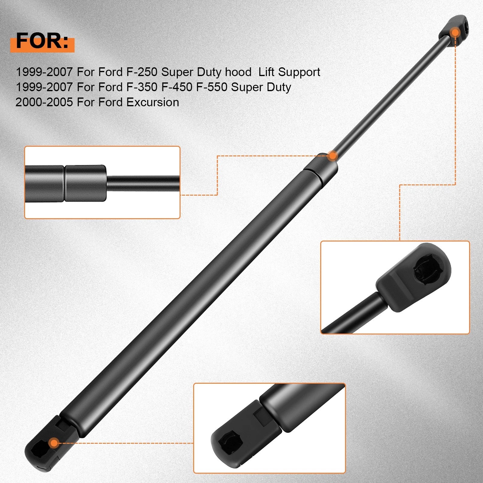 2X Hood Lift Supports for Ford F-250 F-350 F-550 Super Duty