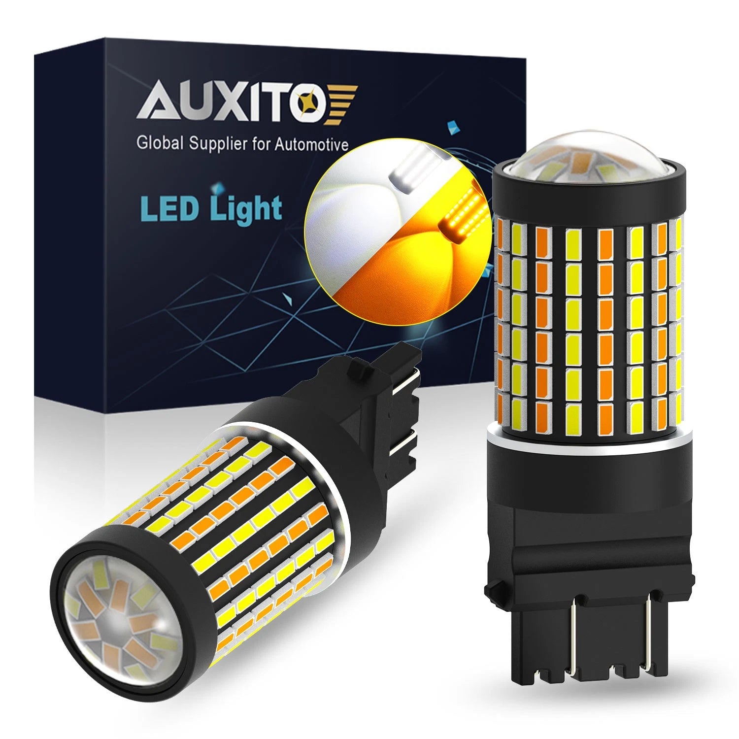 Auxito 4157 Switchback LED Turn Signal Bulb for (3157 3457)