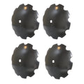 Set of 4 Notched Disc Harrow Blades 16" for Square Axle (1" x 1 1/8")