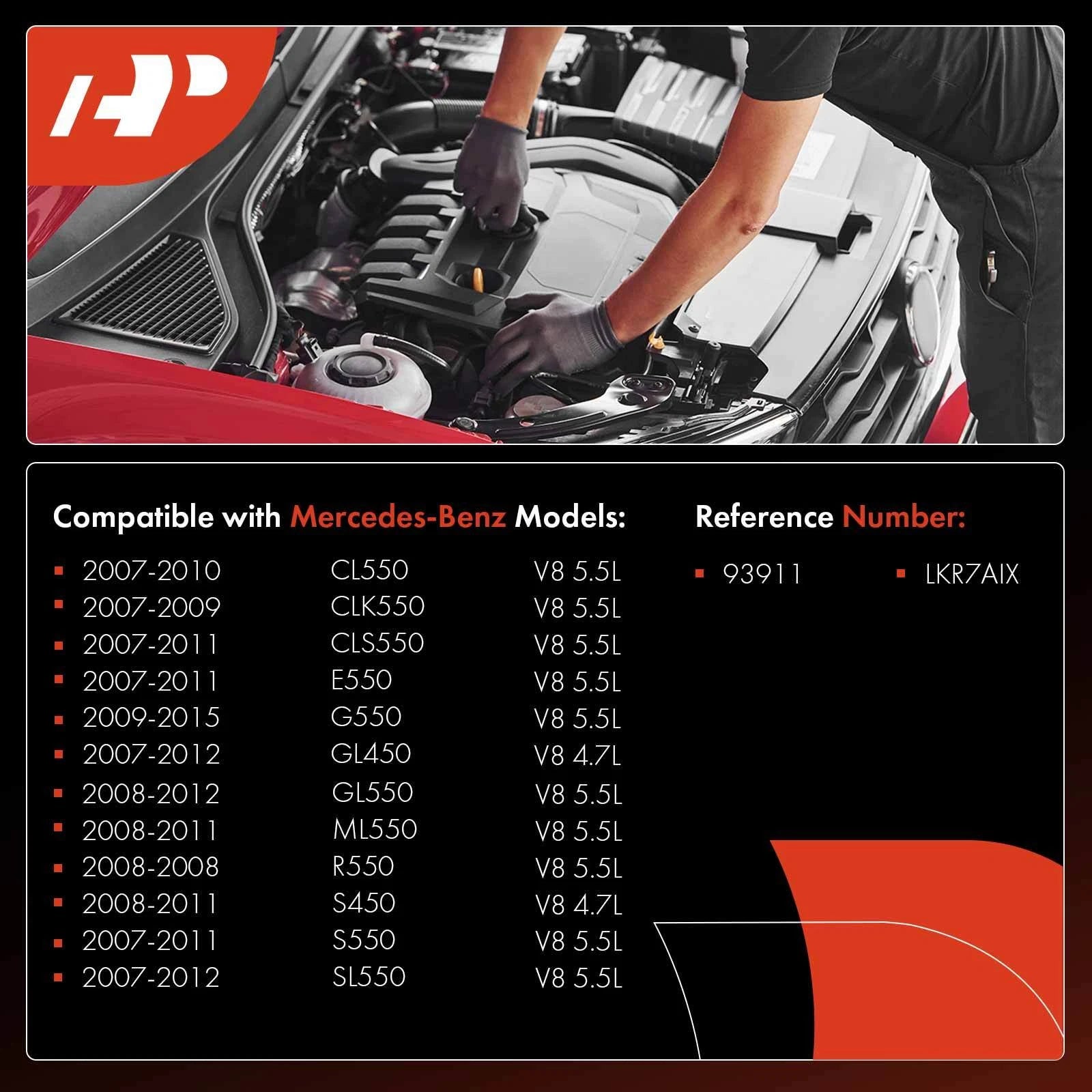 8x Iridium Platinum Spark Plugs for Mercedes-Benz E550 (2007–2011)