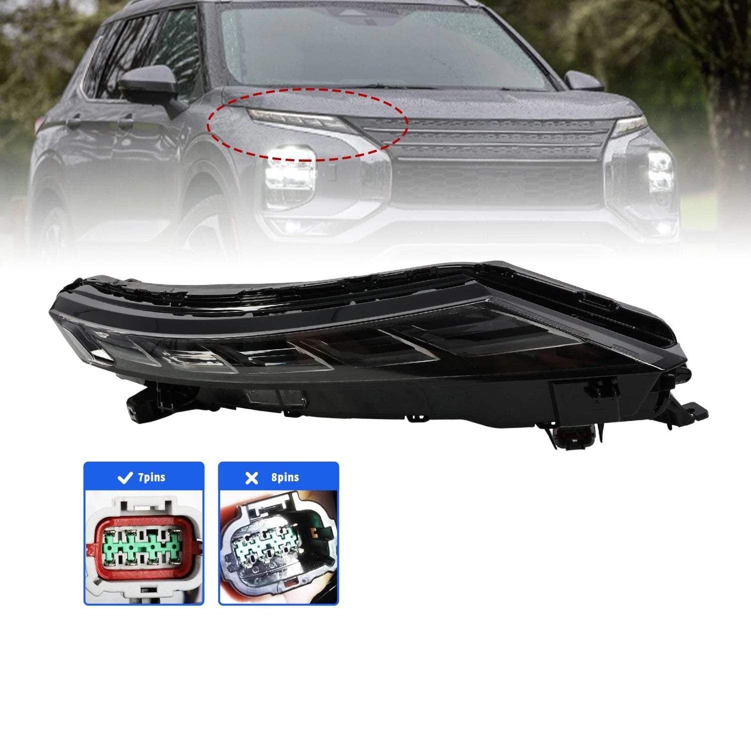 Right LED Turn Signal Light for Mitsubishi Outlander (2022–2024)