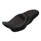 Rider Driver Passenger Seat for Harley Touring Road Glide King (2009–2023) Black/Brown