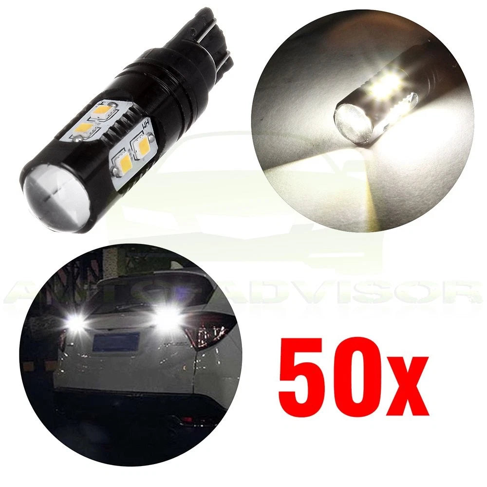 50PC T10 194 168 921 158 LED Light for Exterior Lighting