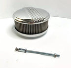 Polished Half Finned Aluminum Air Cleaner for Universal Fit (All Years)