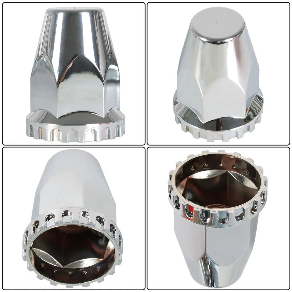 Set of 33mm Chrome Lug Nuts for Semi Truck