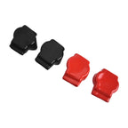 Set of 4 Battery Terminal Rubber Covers Red & Black for Universal