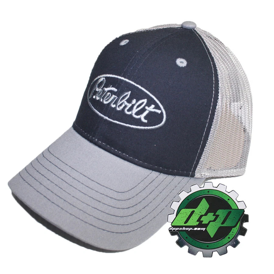 Peterbilt Trucks Baseball Cap Hat - Navy & Grey Mesh Back