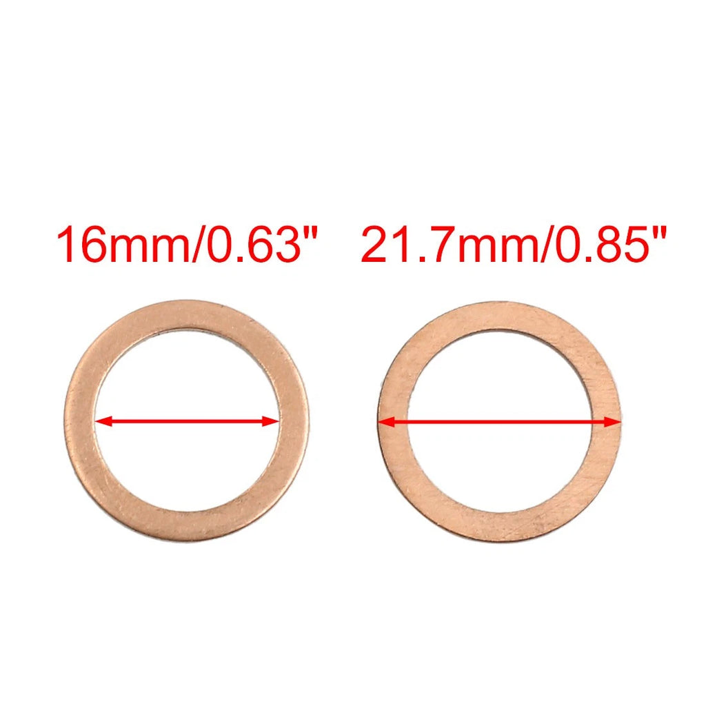 10pcs M16 Flat Copper Washers for Nissan (11026-61000)