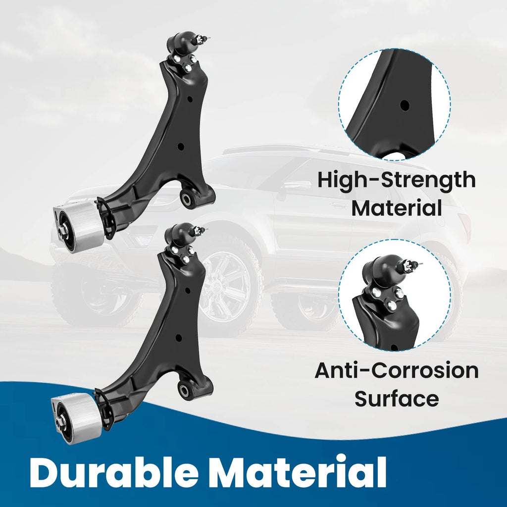 Front Lower Control Arms w/Ball Joints Tie Rods for Chevrolet Equinox (2010–2017)