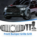 Front Upper Bumper Grille for Mercedes-Benz GLC250 2017-2018 Gloss Black