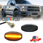 Smoke Amber LED Strip Fender Marker Lights for Ford F150 SVT Raptor (2017–2023)
