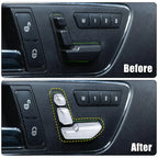 6 x Silver Tone Door Seat Adjust Button Switch Covers for Mercedes Benz B180